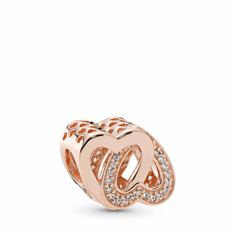 Pandora Rose™ Entwined Love Charm - Pandora Rose/Cubic Zirconia - Canada | ZX6244XI